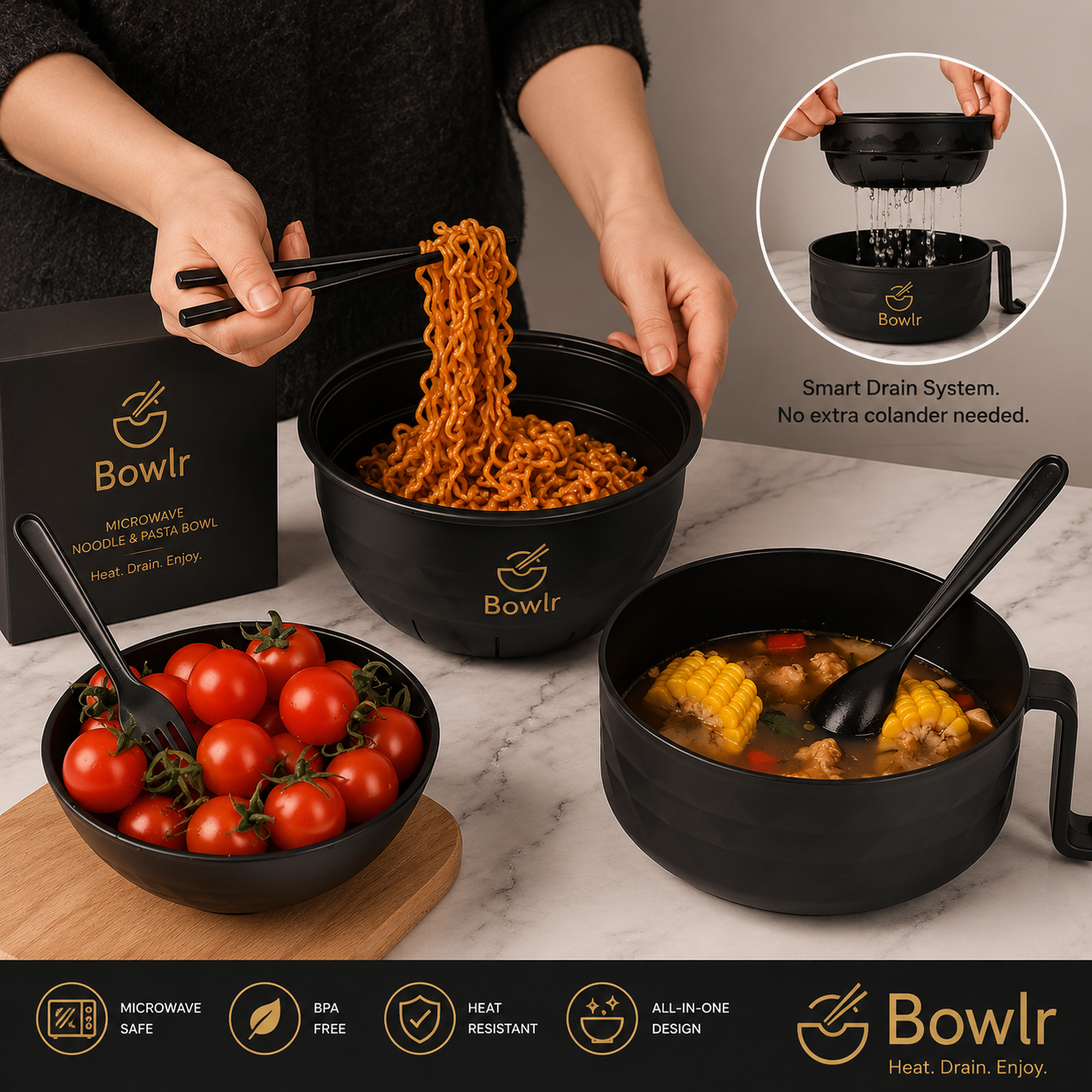 Bowlr™ Pasta Noodle Bowls